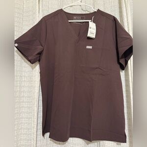 Figs Chocolate Brown Short Sleeve Tee Scrub top / With Jogger set new with tags
